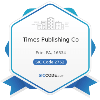 Times Publishing Co - SIC Code 2752 - Commercial Printing, Lithographic