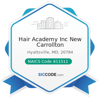 Hair Academy Inc New Carrollton - NAICS Code 611511 - Cosmetology and Barber Schools