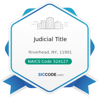 Judicial Title - NAICS Code 524127 - Direct Title Insurance Carriers