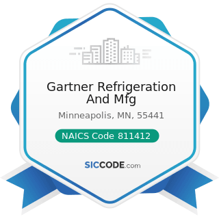 Gartner Refrigeration And Mfg - NAICS Code 811412 - Appliance Repair and Maintenance