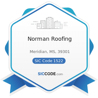 Norman Roofing - SIC Code 1522 - General Contractors-Residential Buildings, other than...