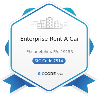 Enterprise Rent A Car - SIC Code 7514 - Passenger Car Rental