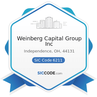 Weinberg Capital Group Inc - SIC Code 6211 - Security Brokers, Dealers, and Flotation Companies