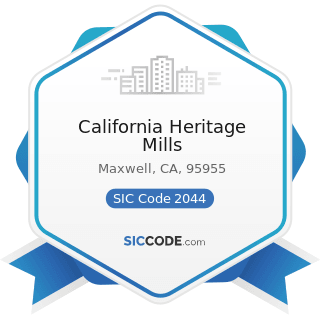 California Heritage Mills - SIC Code 2044 - Rice Milling
