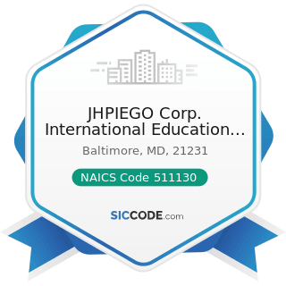 JHPIEGO Corp. International Education and Training In Reprodu - NAICS Code 511130 - Book...