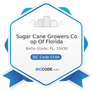 Sugar Cane Growers Co op Of Florida - SIC Code 5149 - Groceries and Related Products, Not...