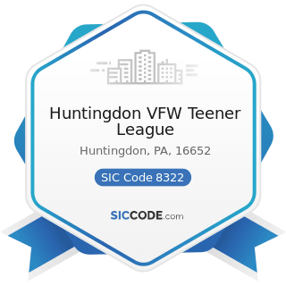Huntingdon VFW Teener League - SIC Code 8322 - Individual and Family Social Services