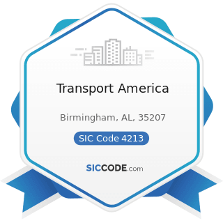 Transport America - SIC Code 4213 - Trucking, except Local