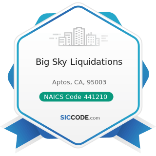 Big Sky Liquidations - NAICS Code 441210 - Recreational Vehicle Dealers
