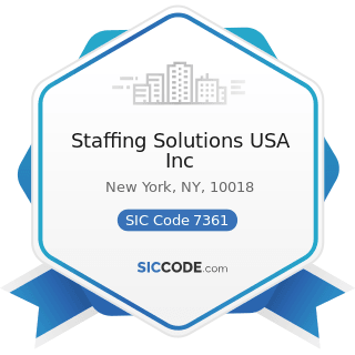Staffing Solutions USA Inc - SIC Code 7361 - Employment Agencies