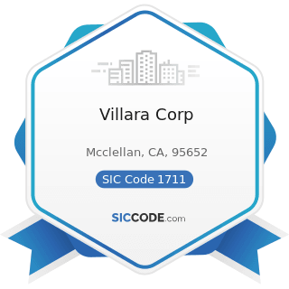 Villara Corp - SIC Code 1711 - Plumbing, Heating and Air-Conditioning