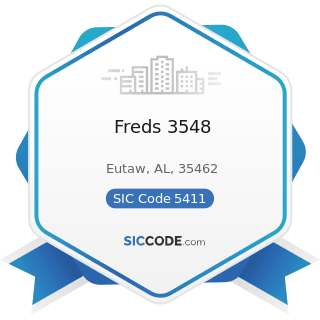 Freds 3548 - SIC Code 5411 - Grocery Stores