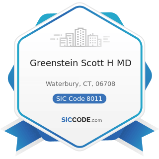 Greenstein Scott H MD - SIC Code 8011 - Offices and Clinics of Doctors of Medicine