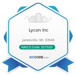 Lycon Inc - NAICS Code 327320 - Ready-Mix Concrete Manufacturing
