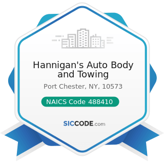 Hannigan's Auto Body and Towing - NAICS Code 488410 - Motor Vehicle Towing