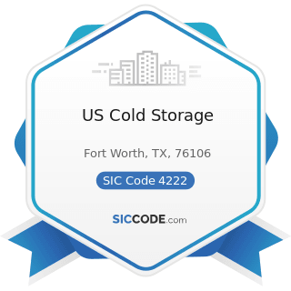 US Cold Storage - SIC Code 4222 - Refrigerated Warehousing and Storage