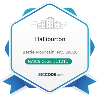 Halliburton - NAICS Code 311211 - Flour Milling