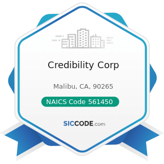 Credibility Corp - NAICS Code 561450 - Credit Bureaus