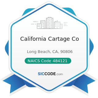 California Cartage Co - NAICS Code 484121 - General Freight Trucking, Long-Distance, Truckload