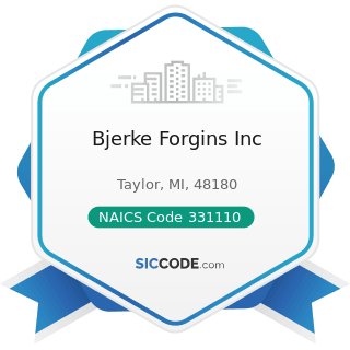 Bjerke Forgins Inc - NAICS Code 331110 - Iron and Steel Mills and Ferroalloy Manufacturing