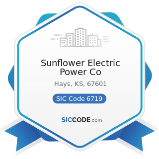 Sunflower Electric Power Co - SIC Code 6719 - Offices of Holding Companies, Not Elsewhere...