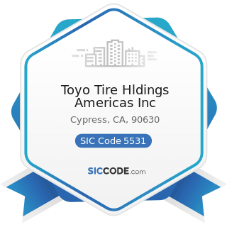 Toyo Tire Hldings Americas Inc - SIC Code 5531 - Auto and Home Supply Stores