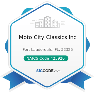 Moto City Classics Inc - NAICS Code 423920 - Toy and Hobby Goods and Supplies Merchant...