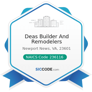 Deas Builder And Remodelers - NAICS Code 236116 - New Multifamily Housing Construction (except...