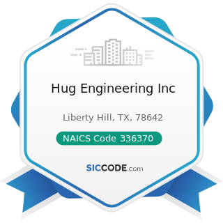 Hug Engineering Inc - NAICS Code 336370 - Motor Vehicle Metal Stamping