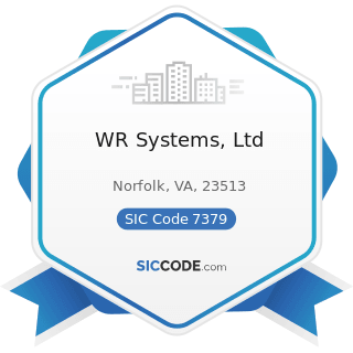 WR Systems, Ltd - SIC Code 7379 - Computer Related Services, Not Elsewhere Classified