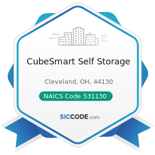 CubeSmart Self Storage - NAICS Code 531130 - Lessors of Miniwarehouses and Self-Storage Units