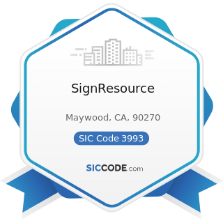 SignResource - SIC Code 3993 - Signs and Advertising Specialties
