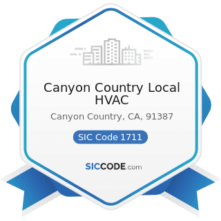 Canyon Country Local HVAC - SIC Code 1711 - Plumbing, Heating and Air-Conditioning