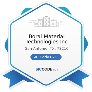 Boral Material Technologies Inc - SIC Code 8711 - Engineering Services
