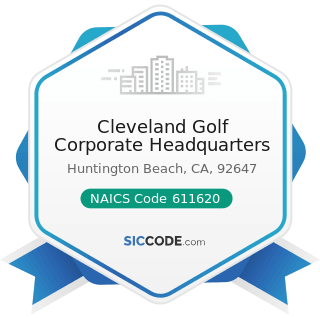 Cleveland Golf Corporate Headquarters - NAICS Code 611620 - Sports and Recreation Instruction