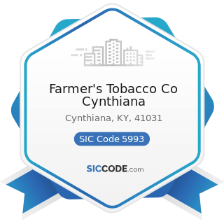 Farmer's Tobacco Co Cynthiana - SIC Code 5993 - Tobacco Stores and Stands