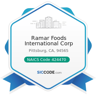 Ramar Foods International Corp - NAICS Code 424470 - Meat and Meat Product Merchant Wholesalers