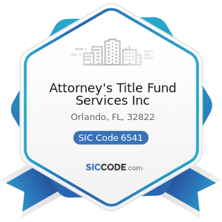 Attorney's Title Fund Services Inc - SIC Code 6541 - Title Abstract Offices