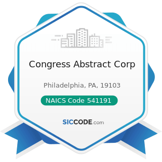 Congress Abstract Corp - NAICS Code 541191 - Title Abstract and Settlement Offices