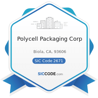 Polycell Packaging Corp - SIC Code 2671 - Packaging Paper and Plastics Film, Coated and Laminated