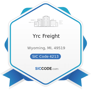 Yrc Freight - SIC Code 4213 - Trucking, except Local