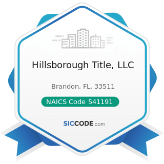 Hillsborough Title, LLC - NAICS Code 541191 - Title Abstract and Settlement Offices