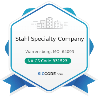 Stahl Specialty Company - NAICS Code 331523 - Nonferrous Metal Die-Casting Foundries