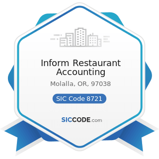 Inform Restaurant Accounting - SIC Code 8721 - Accounting, Auditing, and Bookkeeping Services