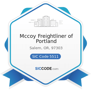 Mccoy Freightliner of Portland - SIC Code 5511 - Motor Vehicle Dealers (New and Used)
