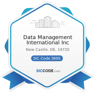 Data Management International Inc - SIC Code 3695 - Magnetic and Optical Recording Media