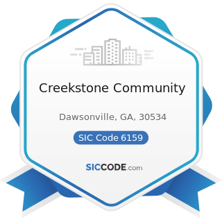 Creekstone Community - SIC Code 6159 - Miscellaneous Business Credit Institutions