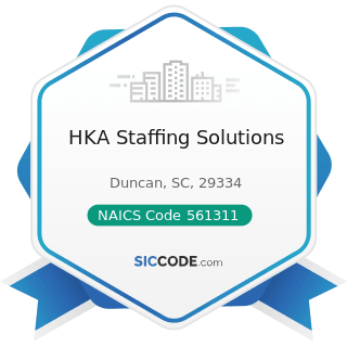 HKA Staffing Solutions - NAICS Code 561311 - Employment Placement Agencies