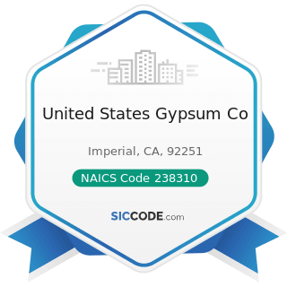 United States Gypsum Co - NAICS Code 238310 - Drywall and Insulation Contractors