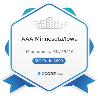 AAA Minnesota/Iowa - SIC Code 8699 - Membership Organizations, Not Elsewhere Classified